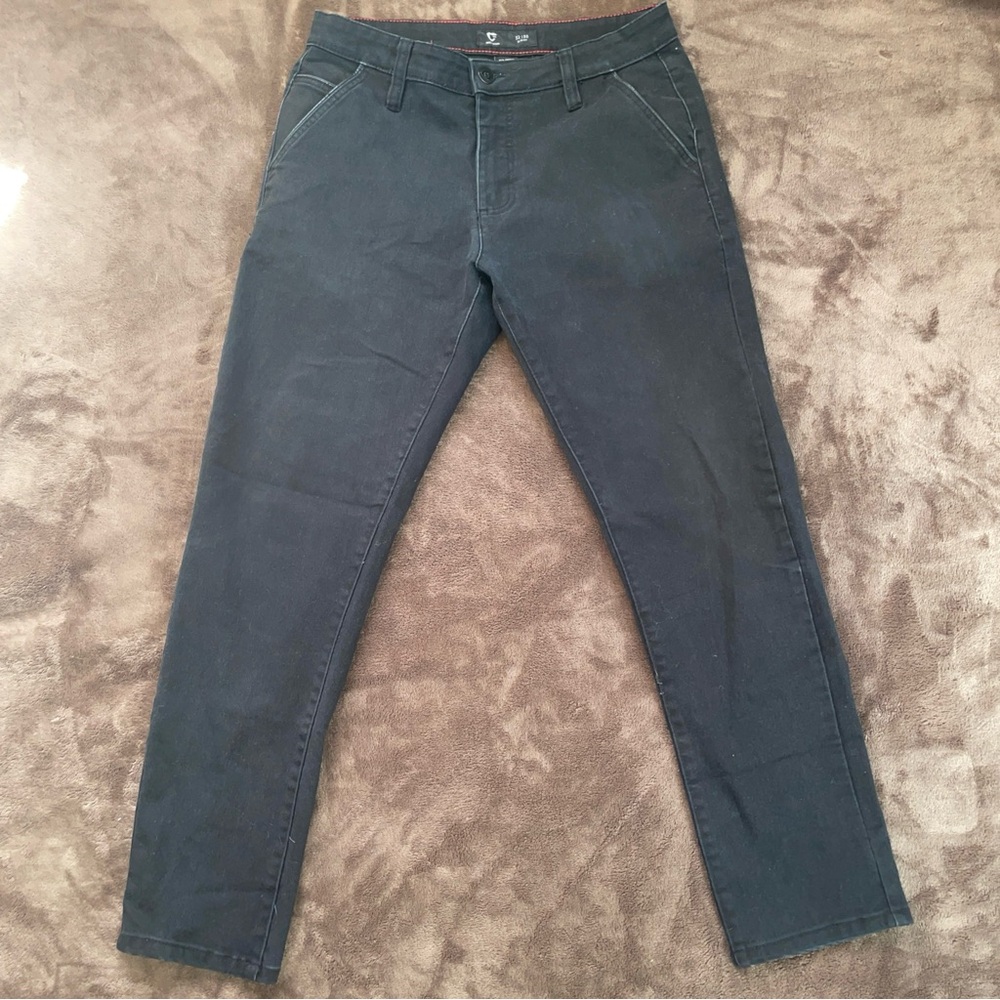 Classic Slim Chino Pants in Black 32 30